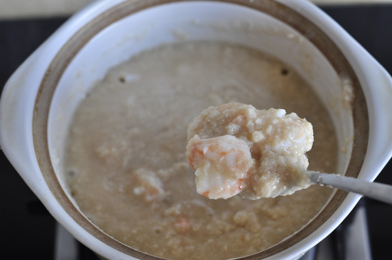 虾仁鸡蛋燕麦粥