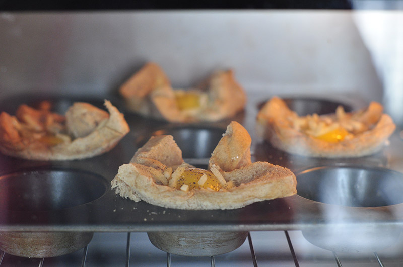 燕麦鸡蛋吐司杯盏 