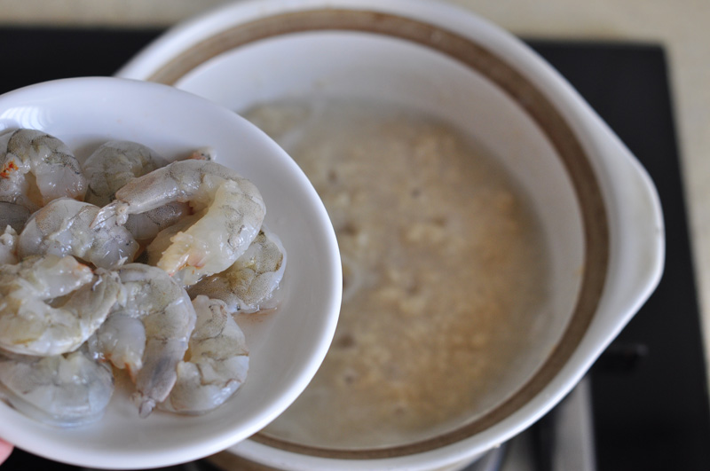 虾仁鸡蛋燕麦粥